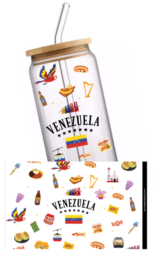 DTF UV Caracas listo para pegar Vaso grande